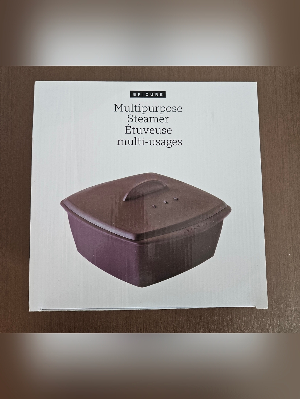 Epicure Multipurpose Microwave Steamer 3 Piece Silicone Deep Purple Casserole